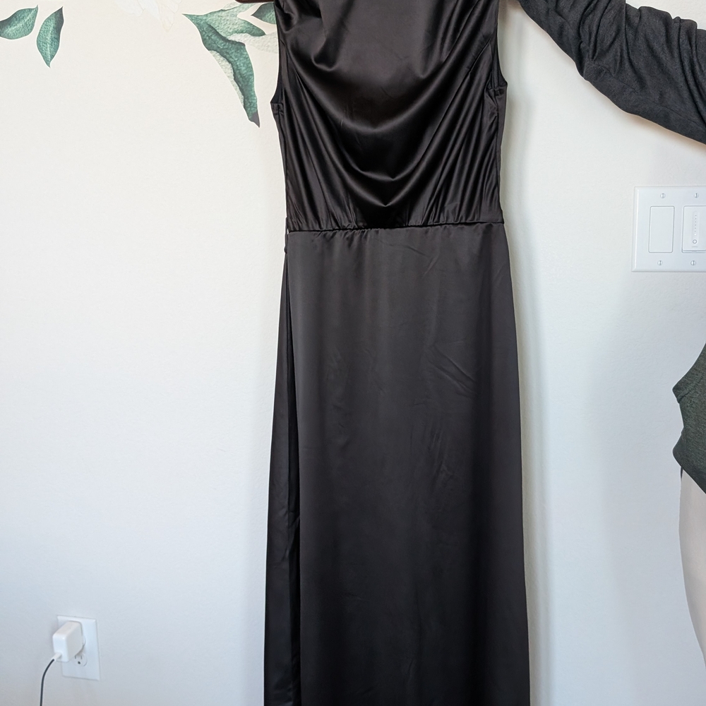 Sophisticated Long Sleeve Black Dress